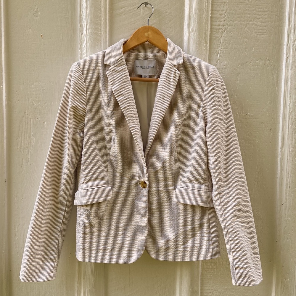 carolina belle striped blazer